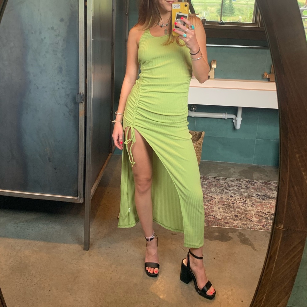 Green Halter Dress